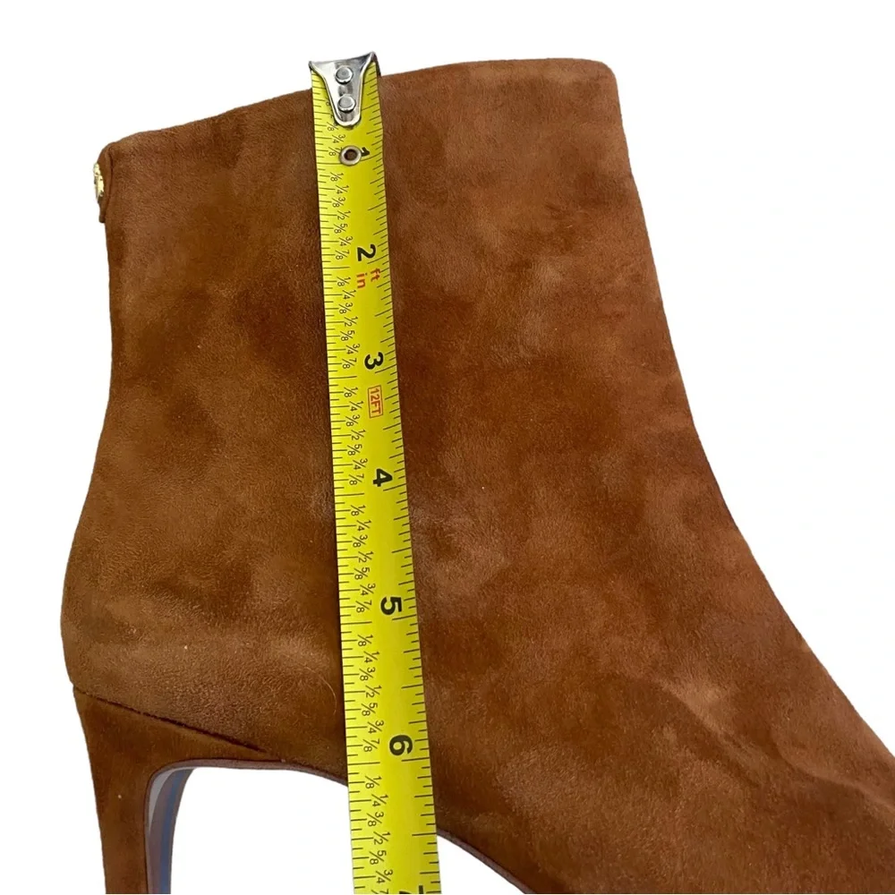 NEW Sam Edelman Ulissa suede pointy kitten heel boots booties cognac brown 7 37 - Picture 12 of 15